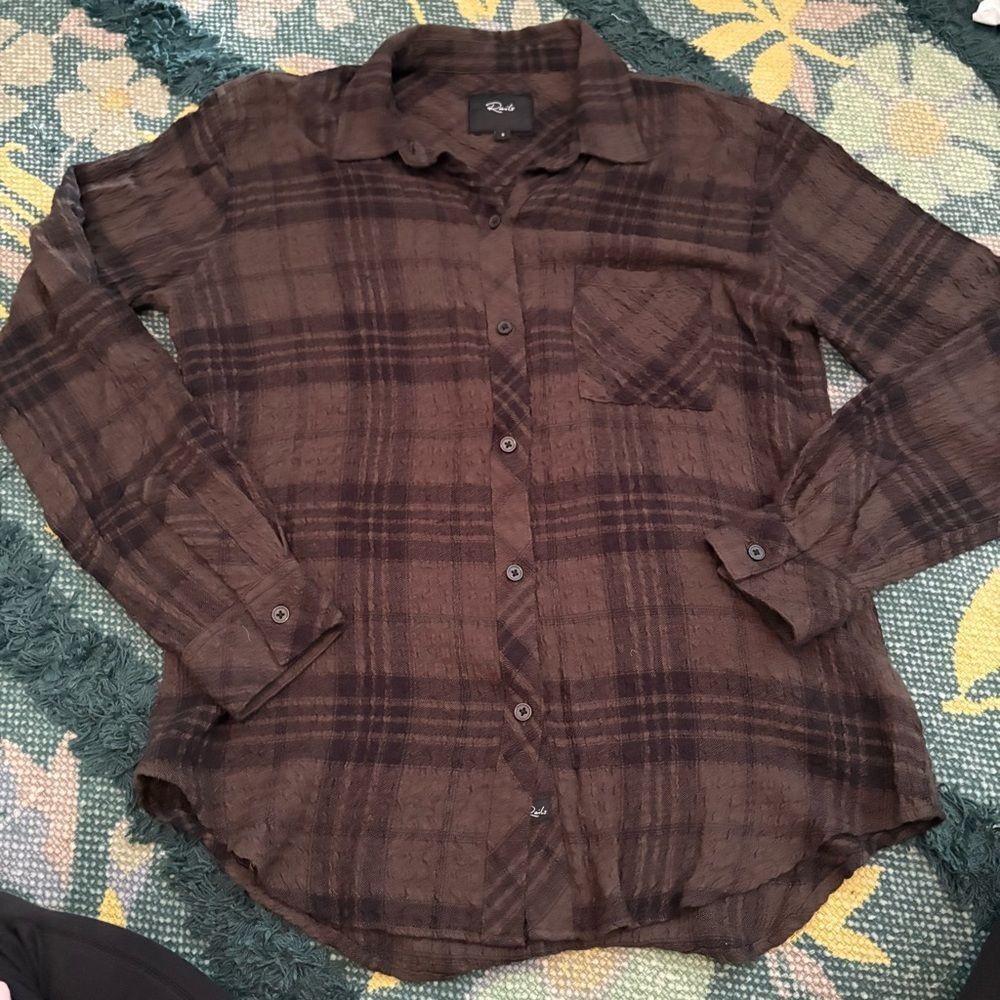 Rails Hunter Plaid Shirt  Button Down Long Sleeve Women's S Heritage style.